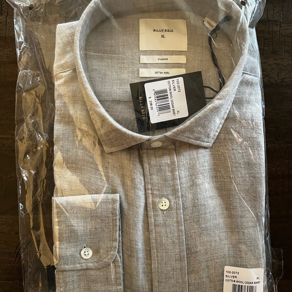 NWT Billy Reid Cedar Shirt - Cotton/Wool